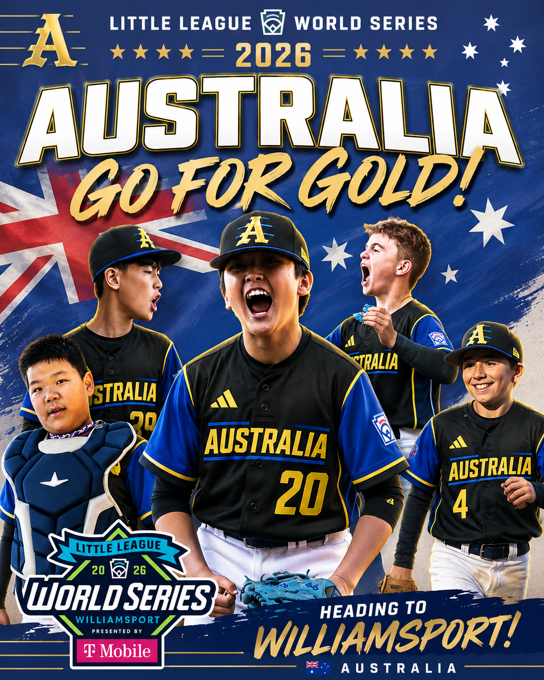 Australia Little League players heading to the 2026 World Series in Williamsport